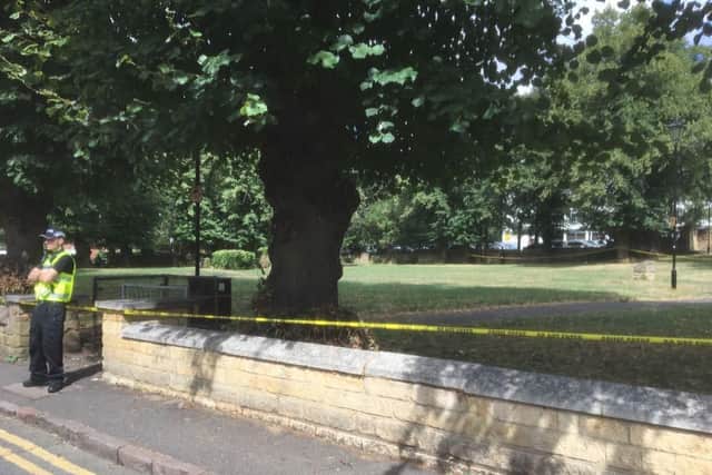 Police tape remains in place this morning (Wednesday) in St Katherines Street