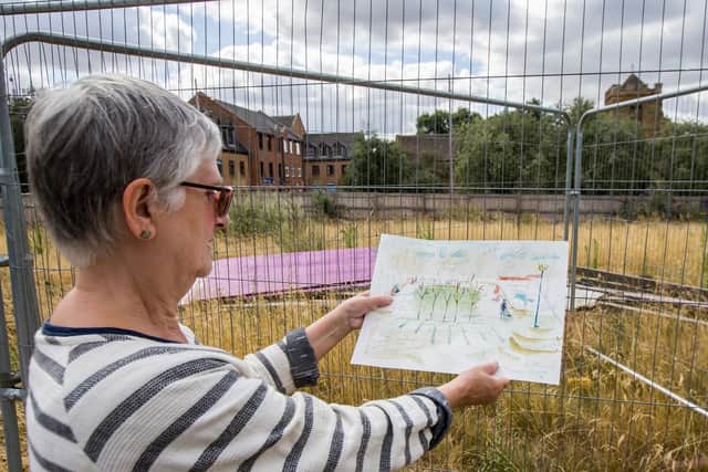 The Friends of Northampton Castle want to see the overgrown space, opposite Sol Central, turned into a park for the use of the Heritage Gateway, and for the children on the neighbouring housing estate.