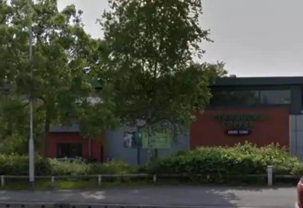 Armed robbers stormed into Starbucks at the St James Retail Park in Towcester Road at 5am on Monday