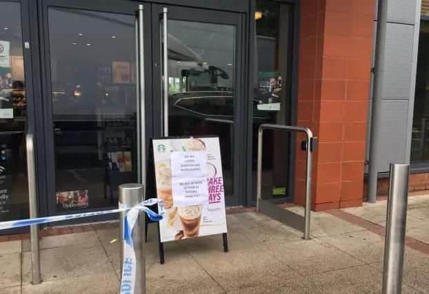 Starbucks was closed following the incident