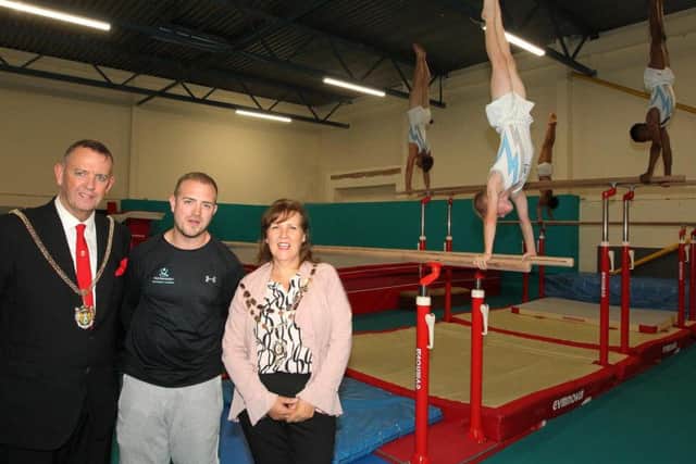 Northampton Mayor Tony Ansell, head coach James Kikta and Mayoress Jayne Crofts