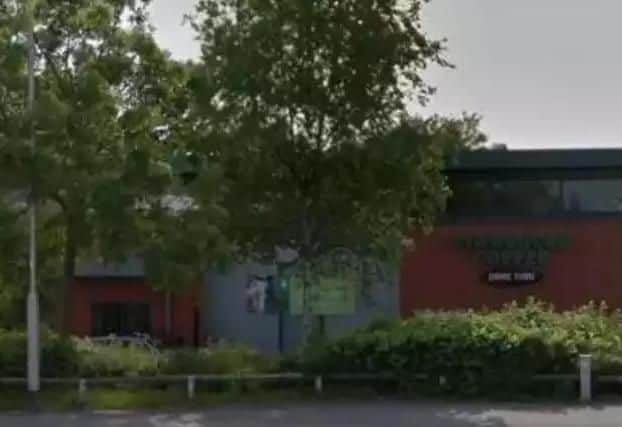 Starbucks in St James Retail Park was targeted by robbers on Monday