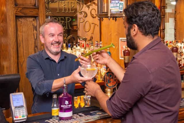 To redeem the offer, guests will have to visit the pub this weekend and swap their stick of rhubarb at the bar for a free Whitley Neills rhubarb and ginger gin and tonic.