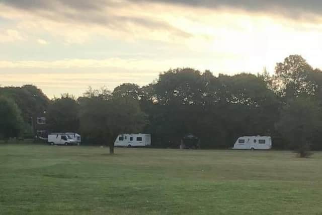 Travellers in Eastfield Park (Picture:Cairon Horn)