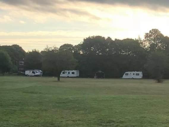 Travellers in Eastfield Park (Picture:Cairon Horn)