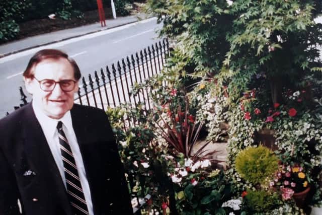 Michael Flavell in his beautiful garden