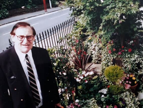 Michael Flavell in his beautiful garden