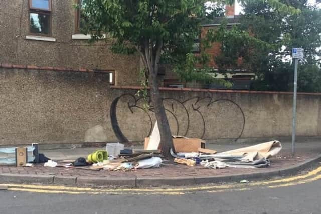 Fly-tipped rubbish in Northampton