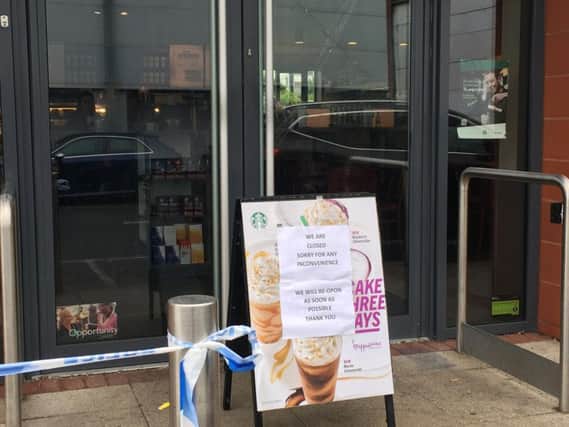 The Starbucks in Northampton was closed on the morning of the robbery