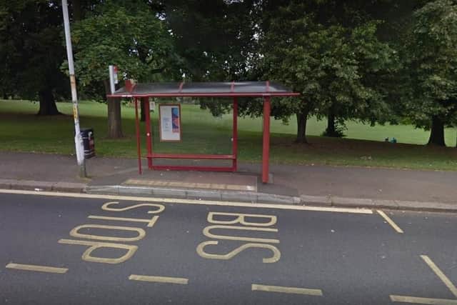 The incident happened at the bus shelter alongside Abington Park.