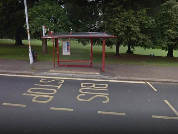 The incident happened at the bus shelter alongside Abington Park.