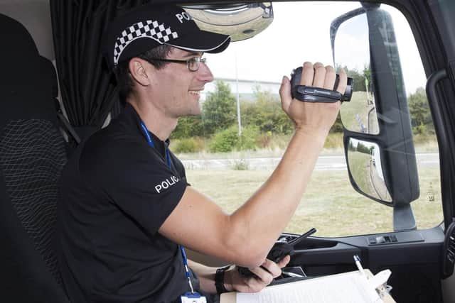 PC Rob Monk was filming drivers in the county on Tuesday who were breaking the law.