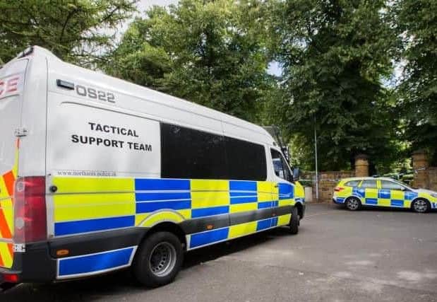 St Katherine's Gardens was also taped off
