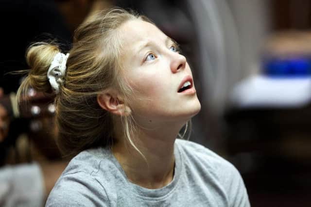 Charlotte Beaumont in rehearsals for The Lovely Bones