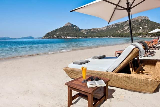 Relax on a beach lounger