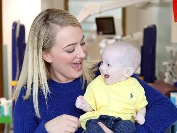 Carlie pictured with baby Freddie for the Jeans for Genes campaign.
Jeans for Genes Day takes place on Friday 21st September. To sign up for your free fundraising pack visit www.jeansforgenesday.org