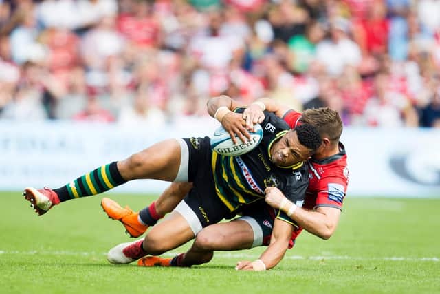 Luther Burrell tried to take the fight to Gloucester