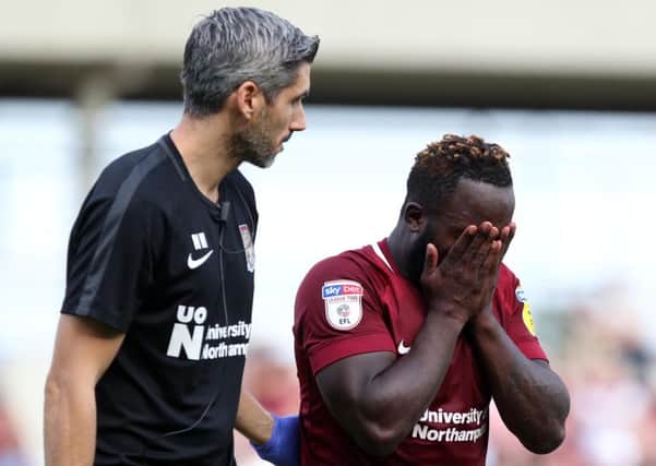 Junior Morias damaged his hamstring in Saturday's draw with Tranmere Rovers