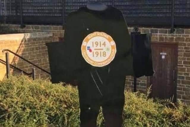 The Stretcher Bearer sculpture was taken and then decapitated by vandals on Saturday night.