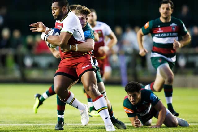Taqele Naiyaravoro made his first appearance in Northampton colours (pictures: Kirsty Edmonds)