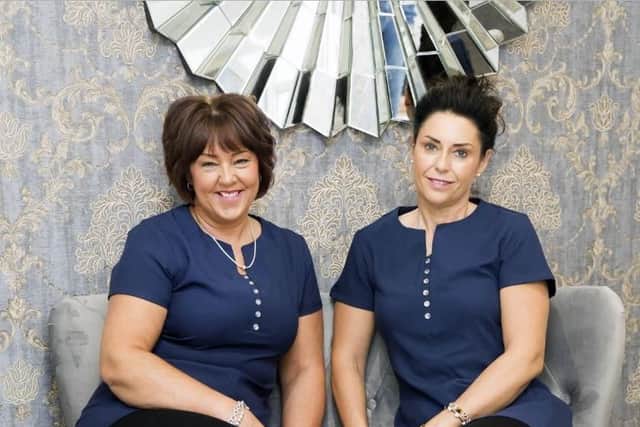 Sisters Lynne Seal (left) and Jayne Ayris at the Tan'd Salon, which reopens on Friday, September 7
