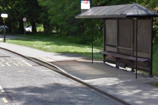 Teenagers have been spotted standing in the way of cars near this bus stop on St Crispins Drive.