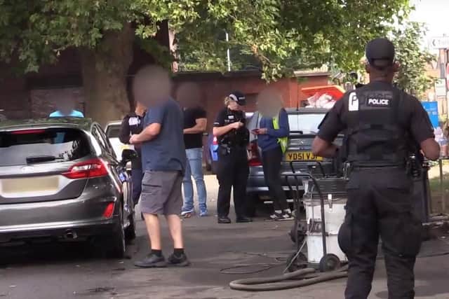 Police officers have visited a number of Northampton businesses as they tackle modern slavery and human trafficking.