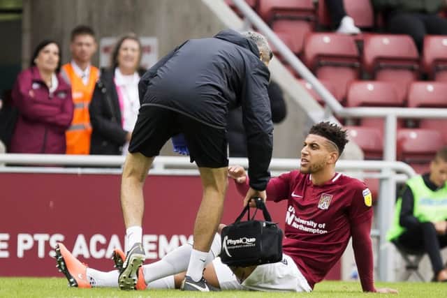 Daniel Powell suffered a hamstring strain in the loss to Cheltenham