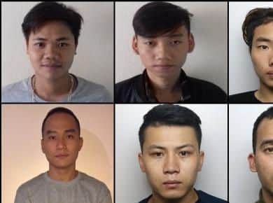 Top left,  Lihn Van Nguyen. Second left top row, Ha Van Nguyen. Bottom left, Khoa Anh Yu. Second left bottom row, Quang Trong Nguyen.