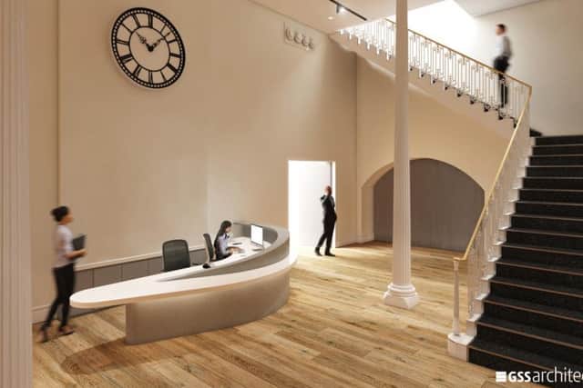 An artist's impression of the revamped reception area