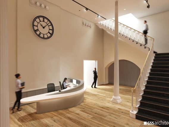 An artist's impression of the revamped reception area