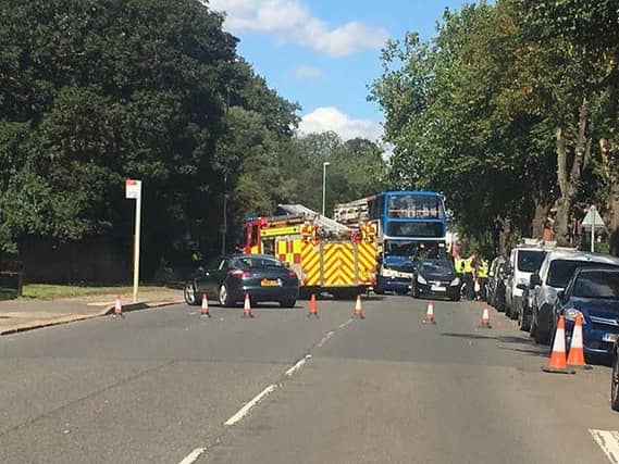 Northamptonshire Fire & Rescue evacuated the bus after the incident this afternoon.
