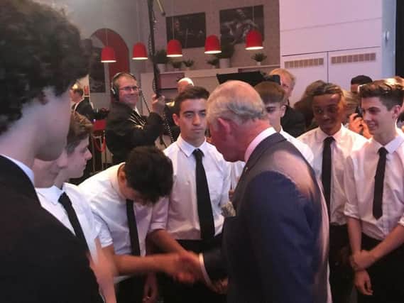 The boys from NSB meet with HRH Prince Charles.