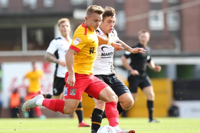Sam Hoskins created plenty of chances for the Town strikers, but none were converted. Picture by Sharon Lucey