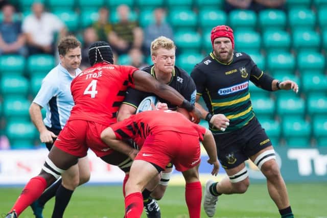 David Ribbans tried to take the fight to Saracens