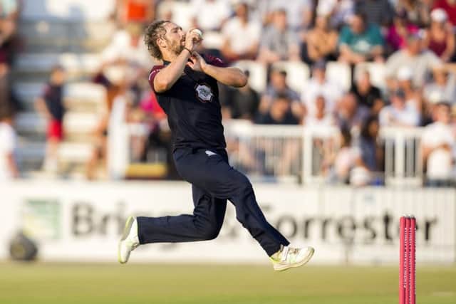 Steven Crook in T20 action for Northants against Notts Outlaws in July