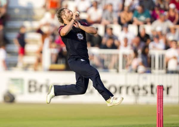 Steven Crook in T20 action for Northants against Notts Outlaws in July