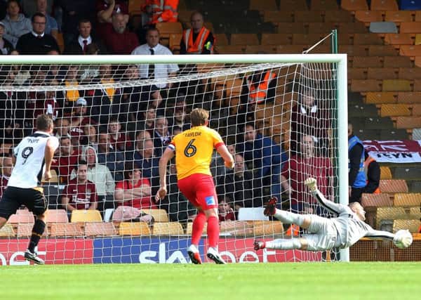 David Cornell fails to get a hand to Port Vale's opening goal on Saturday