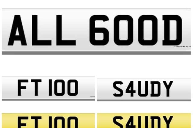 ALL 600D, FT100 and S4UDY are some of the rarest number plates available.