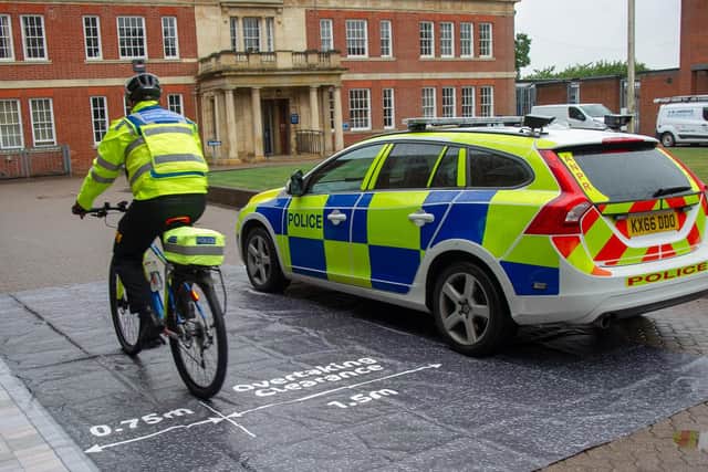 The safe clearance for overtaking a cyclist at 30mph is 1.5 metres