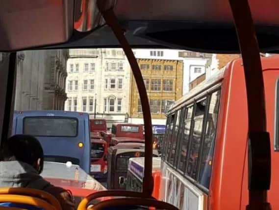 Councillor Nunn said: "We are never going to have a period where people are sat in a bus on the Drapery for an hour before they start moving."