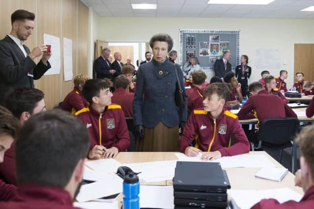 The Princess spoke with students who are earning with BTEC in Sports Excellence.
