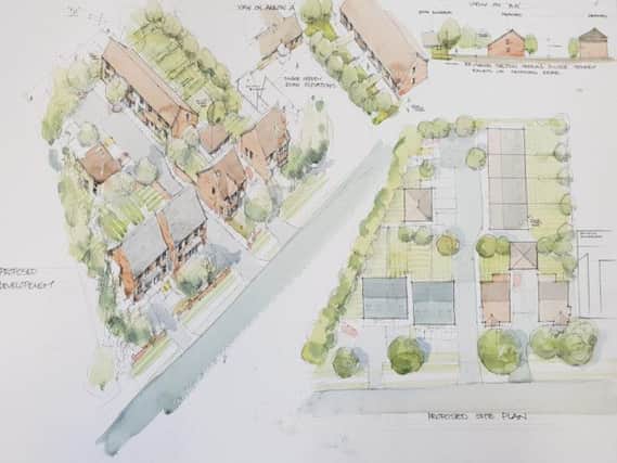 An artist's impression of proposed homes to replace the closed Cedarwood Nursing Home building in Kettering Road