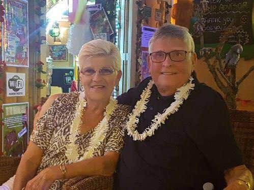 Former Cobblers winger, Harry, passed away on Sunday after battling cancer. Here he is pictured with his wife Patricia.