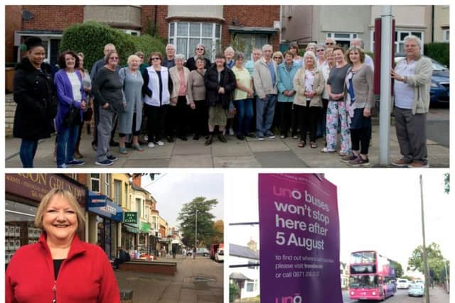 Councillor Cathrine Russell (bottom left) has called the lack of public transport on Kingsley Road "an injustice".