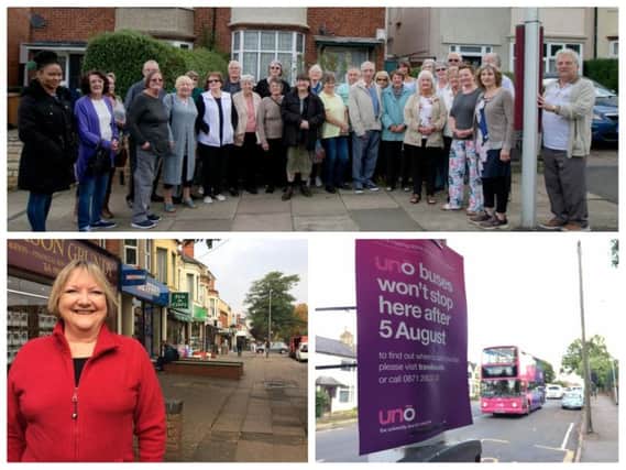 Councillor Cathrine Russell (bottom left) has called the lack of public transport on Kingsley Road "an injustice".