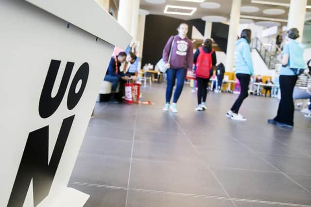 Freshers enroled on courses for the first time at the University of Northampton's Waterside campus this week.