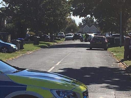 Lindsay Avenue was closed for several hours on Monday after a collision involving three cars.