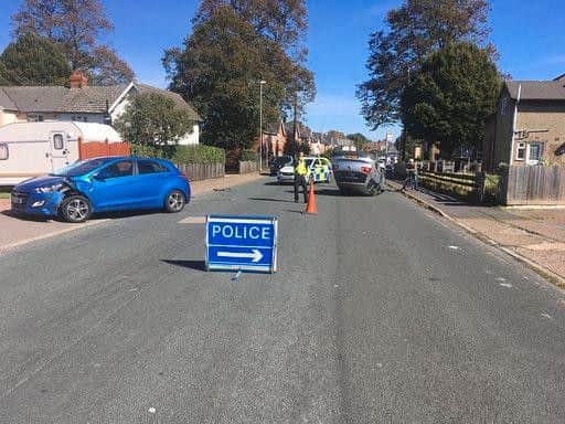 A woman returned home to find her car was a 2write-of" in Broadway East.