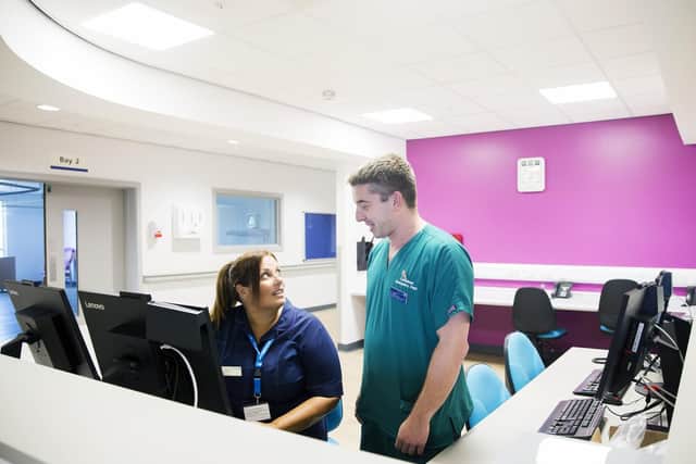 Urgent care matron Jo Smith with consultant in emergency care medicine Tristan Dyer.